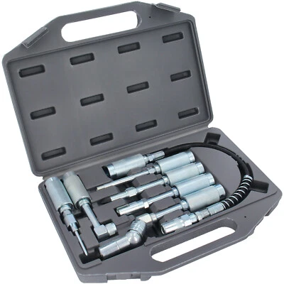 GEPCO ADVANCED TECHNOLOGY Juego de accesorios de prensa de grasa de 7 piezas adaptador juego de accesorios para prensas de grasa VERLÄN