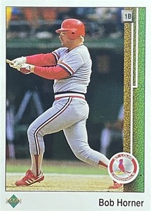 1989 Upper Deck #125 Bob Horner St. Louis Cardinals Baseball Card