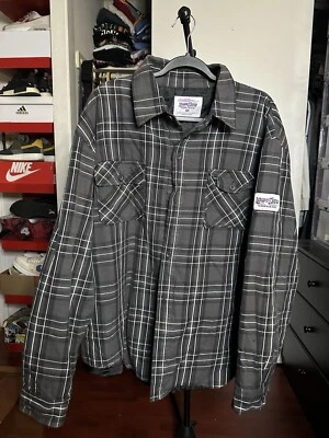 Camisa Disney Baja Lenta Ramone Car Club Botón Acolchada Franela Manga Larga 3XL Foto 1 de 4