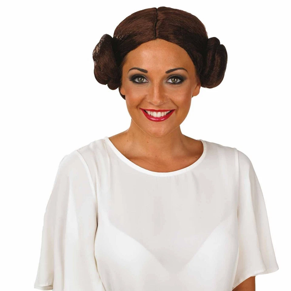 Women`s Cosmic Princess Wig Space Buns for Star Movie Costume Halloween - Image 1 of 2