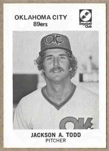 Tarjeta Jackson Todd 1978 Oklahoma City 89ers - Nr Mt - Envío gratuito - Imagen 1 de 2