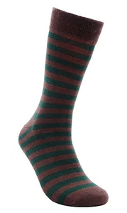 Herren Luxus Bambus nahtlos gestreift Freizeit Socken "Brown Forest" von Rambutan - Bild 1 von 3