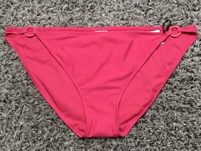 Parte inferior de bikini Shade & Shore XL (16) rosa tiro bajo pierna alta detalle de anillo descarado Foto 1 de 4