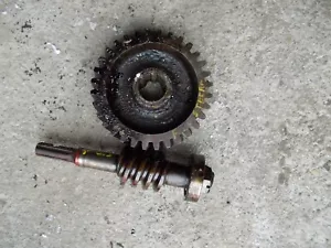 McCormick Farmall F20 IH tractor short steering shaft w/ sector gear matched set - Picture 1 of 7