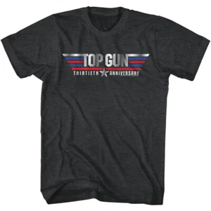 Top Gun Thirtieth Anniversary Movie Logo Red White & Blue Men's T Shirt - Picture 1 of 5
