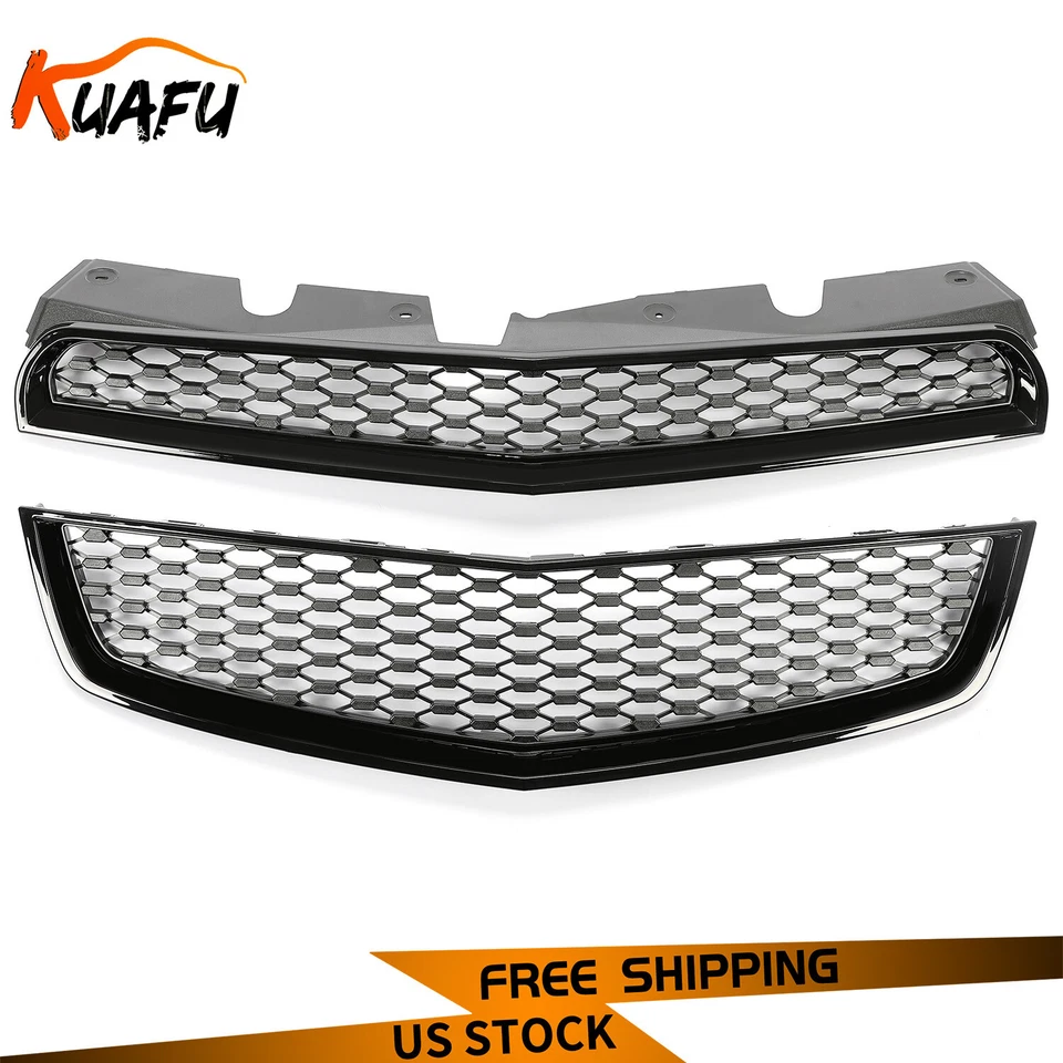 KUAFU Upper & Lower Front Bumper Grille Set of 2 For Chevrolet Equinox 2010-15 Foto 1 de 4