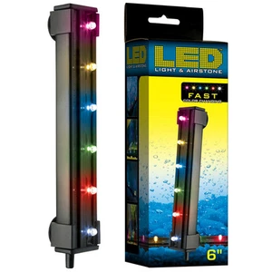 6" Submersible RGB Color Change Aquarium Underwater LED Light & Bubble Airstone - Picture 1 of 4