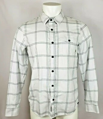 Camisa Vans Ajuste a Medida Para Hombre Talla Pequeña Blanca Negra Bolsillo a Rayas LS BD Patinador Foto 1 de 4