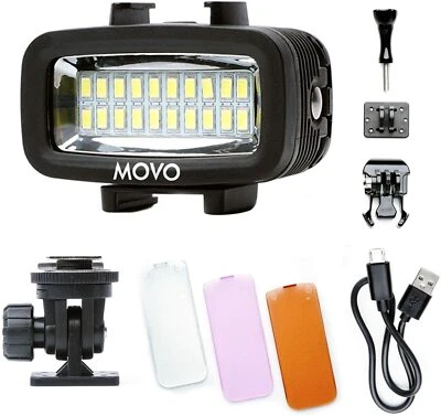 Movo LED-WP Underwater High-Power Rechargeable LED Video Light for Scuba, Gopro