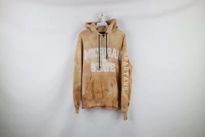 Sudadera con capucha vintage Champion para hombre pequeña lavada con ácido Michigan State University deletreada Foto 1 de 4