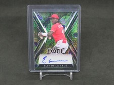 2023 LEAF EXOTIC BASEBALL ELLY DE LA CRUZ PEACOCK MOJO AUTO /7 REDS MH3