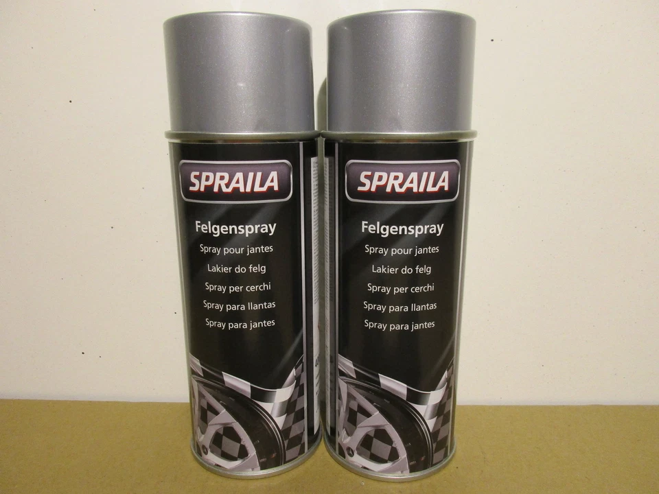 2 Spraydosen Spray Silber Felgensilber Felgenlack metallic Lack Lackspray 400ml - Bild 1 von 1