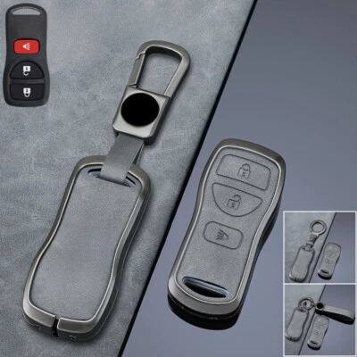 Funda Carcasa Llavero Coche Aleación Zinc Cuero Para Nissan Frontier Sentra 350Z Xterra Foto 1 de 4
