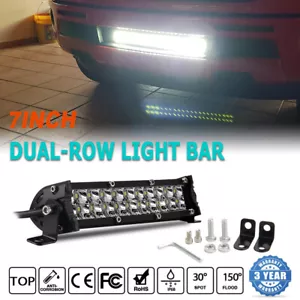 7" inch 600W LED Work Light Bar Flood Spot Combo Fog Lamp Offroad Driving Truck - Picture 1 of 10