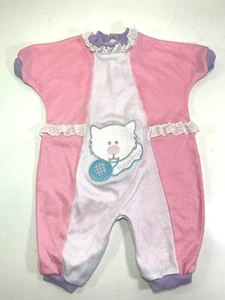 RARE 1990’s Vintage Pink Fisher Price Baby One Piece Sleeper Size 3 Mos 14 Lb - Picture 1 of 7