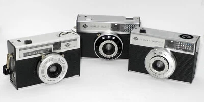 Lot of 3pcs colectable Agfa Rapid 126 film cameras with rapid cassete - Image 1 of 4