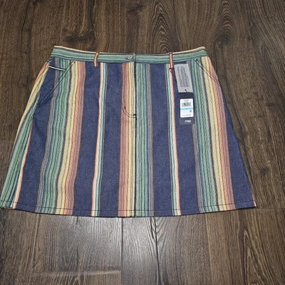Tommy Hilfiger Mujer Multicolor Rayas Denim Falda Talla 31 Tommy Jeans  Foto 1 de 4