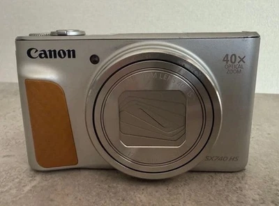 Canon PowerShot SX740 HS Silver Digital Camera with Battery & Charger Tested - Image 1 of 4