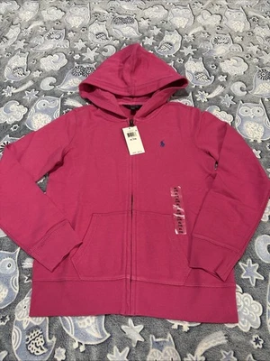 Polo Ralph Lauren Sudadera con Capucha Cremallera Completa Rosa Niñas Talla 16 XL NUEVO CON ETIQUETAS Foto 1 de 4
