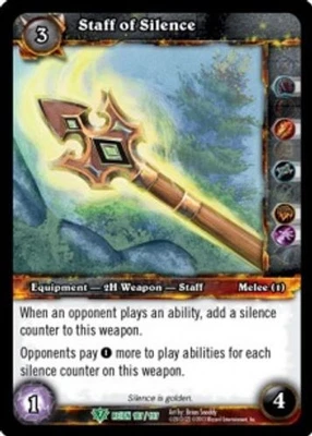 Staff of Silence - Reign of Fire - World of Warcraft TCG - Bild 1 von 4