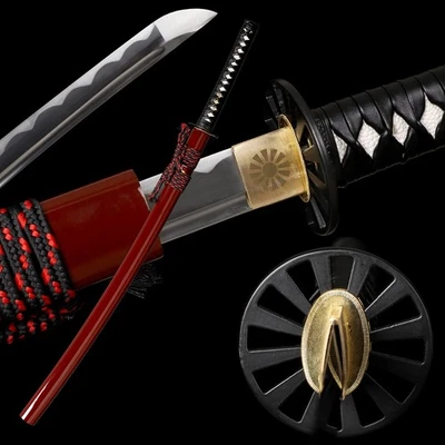 Japanese Samurai Sword Katana 1095 Carbon Steel Battle Ready Full Tang Sharp - Image 1 of 4