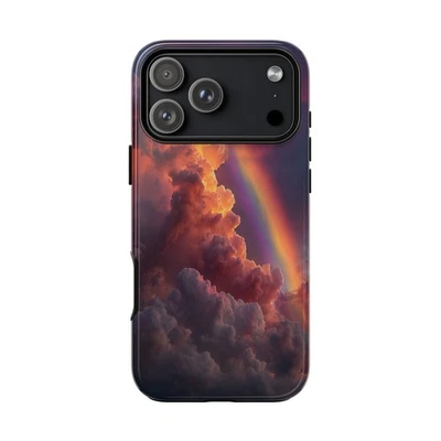 For iPhone / Galaxy / Pixel | Phone Case - Rainbow Storm Cloud Glow - Image 1 of 4