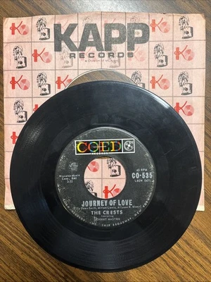 DooWop 45RPM - Crests - Journey Of Love/If My Heart Could Write - Coed 535 - Image 1 of 4
