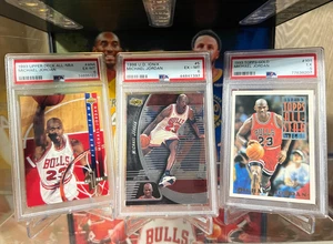 3 Card Lot Michael Jordan 1993 Topps Gold + 1998 UD IONIX + 1993 All-NBA PSA 6 - Picture 1 of 21