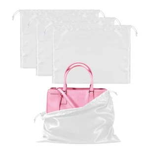 3er Pack Seide Handtasche Staubbeutel mit Kordelzug für Handtaschen Geldbörsen Schuhe Stiefel Aufbewahrung - Bild 1 von 6