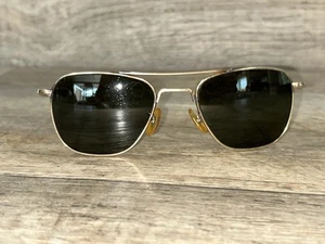 Vintage American Optical AO 12K GF Aviator Sunglasses Size 5 1/2 - Picture 1 of 11
