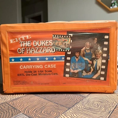 老式ERTL DUKES OF HAZZARD手提箱带托盘适用于24辆压铸汽车 — 第 1/4 张图片