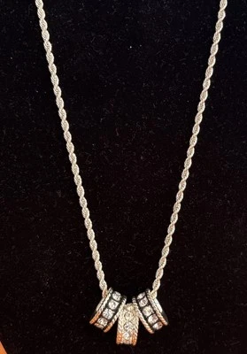 Montana Silversmiths Silver tone Necklace/ 3 charms - Image 1 of 4