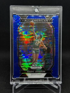 MAGIC JOHNSON 2024 Prizm Draft Blue Pulsar All American /99 #28 - Picture 1 of 2