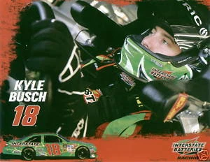 KYLE BUSCH 2010 INTERSTATE BATTERIES POSTCARD NEW Cover