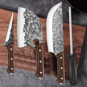 Edelstahl Kochmesser Metzger Küchenmesser Restaurant Scharfe Messer Axt - Bild 1 von 22