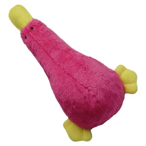 Pet Dog Chew Toy Squeaker Squeaky Plush Duck Shaped Play Interactive Teeth Toys - Picture 1 of 15