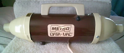 Vintage Metro Data Vac Office Vacuum Canister Handheld w/Attachments&bags TESTED - Image 1 of 4