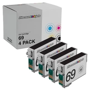 4pk T069 T069120 BLACK Reman Ink Cartridge for Epson Workforce 500 Stylus nx415 - Picture 1 of 7