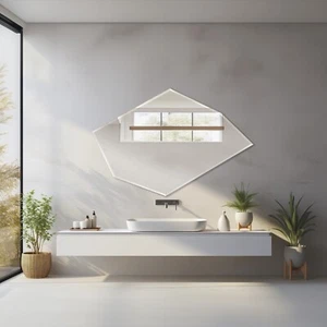 Asymmetrischer Spiegel Aldiana mit Befestigung - Bild 1 von 3