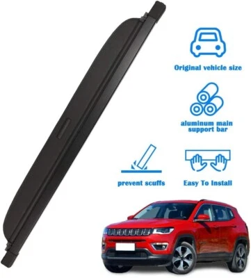 Retractable Cargo Cover Fit 2007-2016 Jeep Compass Patriot Rear Trunk Accessory Foto 1 de 4