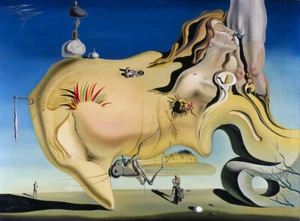 Salvador Dali Pictorial Art Great Masturbator Oil Painting Printed on Canvas Wal - Picture 1 of 7