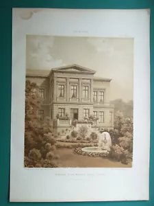 ARCHITEKTUR Berlin Residenz von Arch. von Arnim - 1864 FARBE Lithodruck - Bild 1 von 1