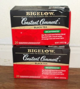 Bigelow Two Packs Of 20 Each Constant Comment Decaffeinated Black Tea - Picture 1 of 1