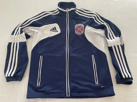 Adidas Chicago Fire Track Jacket MLS Soccer Full Zip Youth Large 14 / 16 Cover