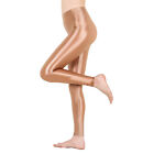 Women Athletic Leggings Shiny Metallic Tight Casual Pants Gym Slim Fit Trousers