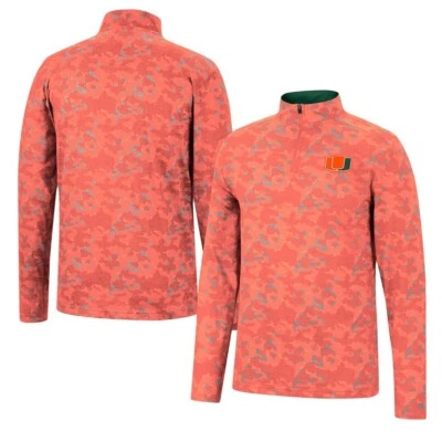 Chaqueta camuflada ligera para hombre NCAA Miami Hurricanes The U Canes 1/4 cremallera talla XL Foto 1 de 4