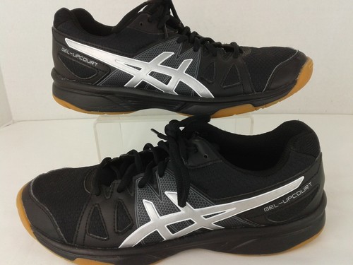 Scarpe da pallavolo donna ASICS Gel Court nere sliver taglia 8 M (B450N) belle!!
