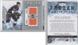 2012-13 Upper Deck Artifacts Frozen Blue Jersey/Jersey Jeff Carter #FA-JC