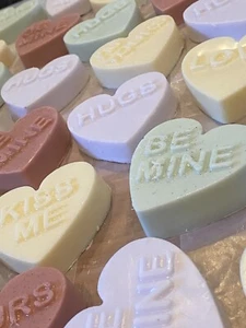 50 Handmade Valentine Heart Soaps - Picture 1 of 4