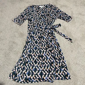 Motherhood Womens Maternity Geometric Print Faux Wrap Dress Size S - Picture 1 of 4